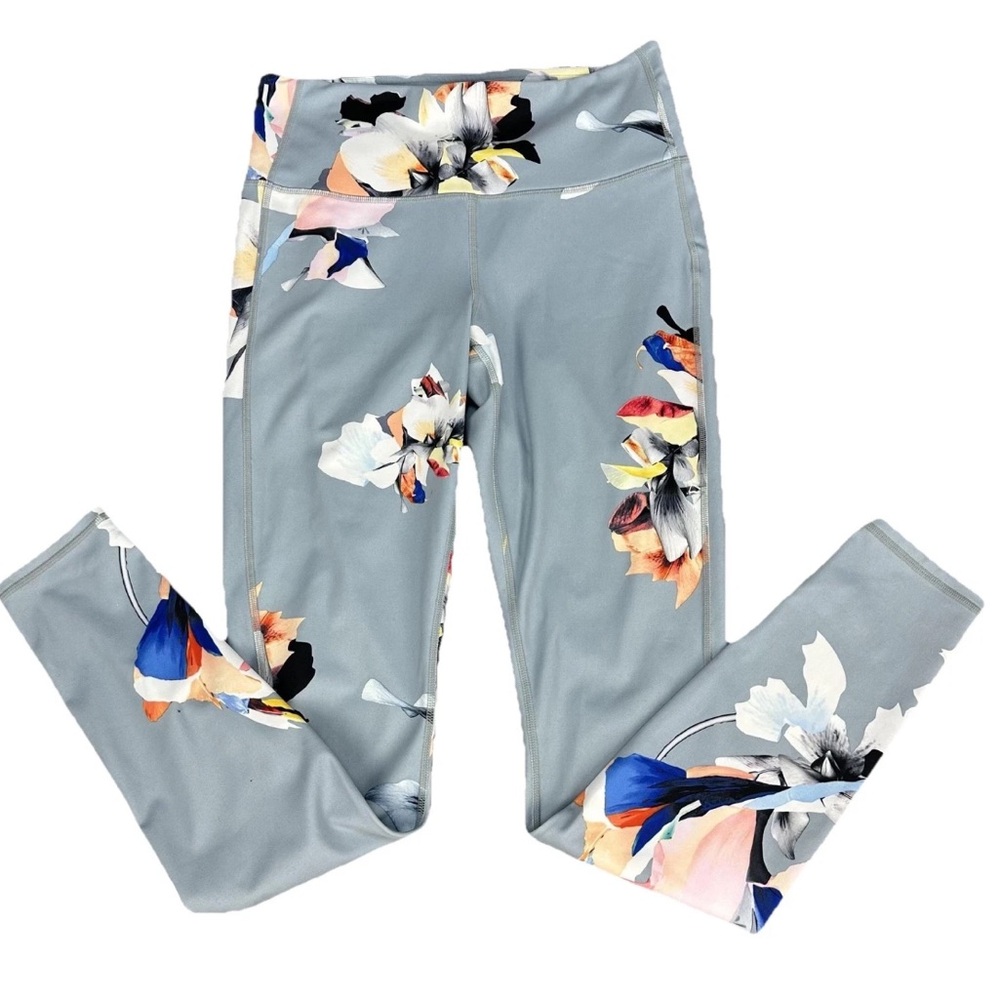 Athleta Leggings Womens Small Floral High Rise Yoga Pants Compression
